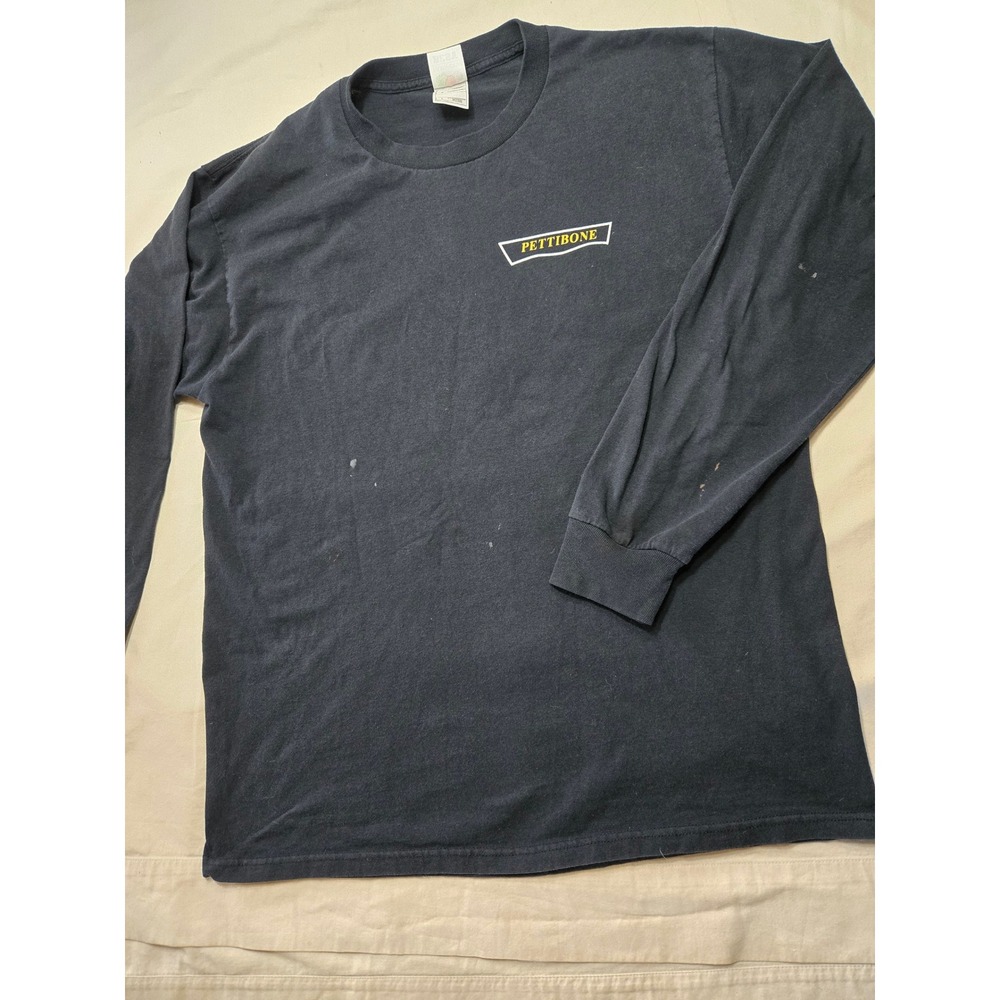 Vintage Fruit of the Loom Pettibone Bad to the Bone Long Sleeve T-Shirt Mens L